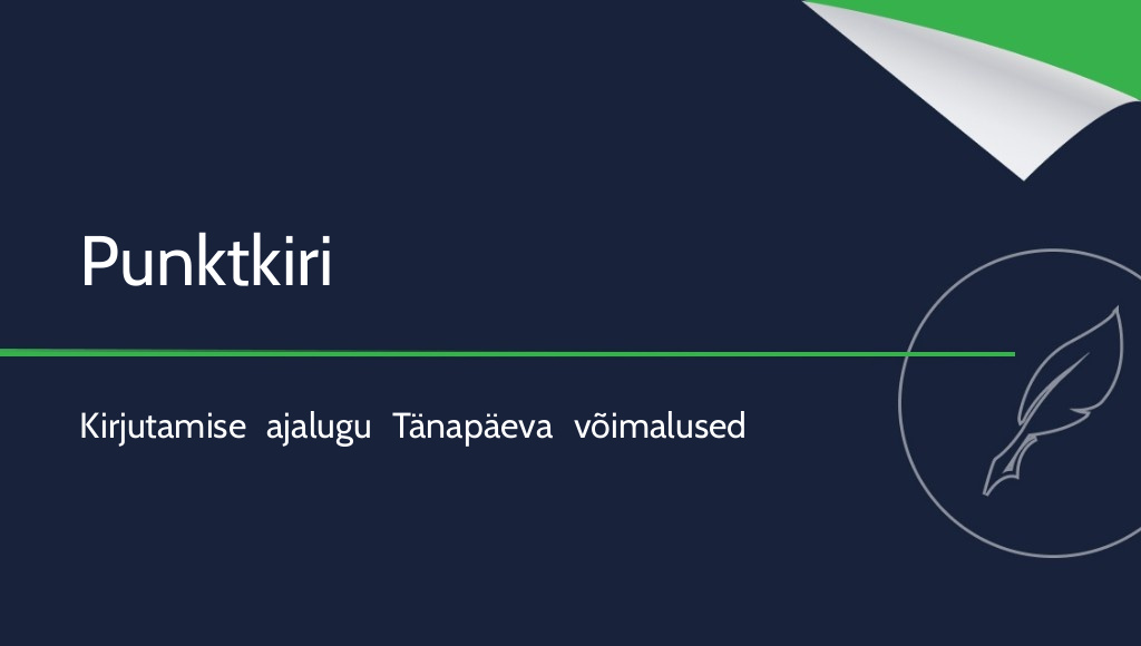 Kuidas pimedad inimesed kirjutavad? Ajalugu ja tänapäevased võimalused